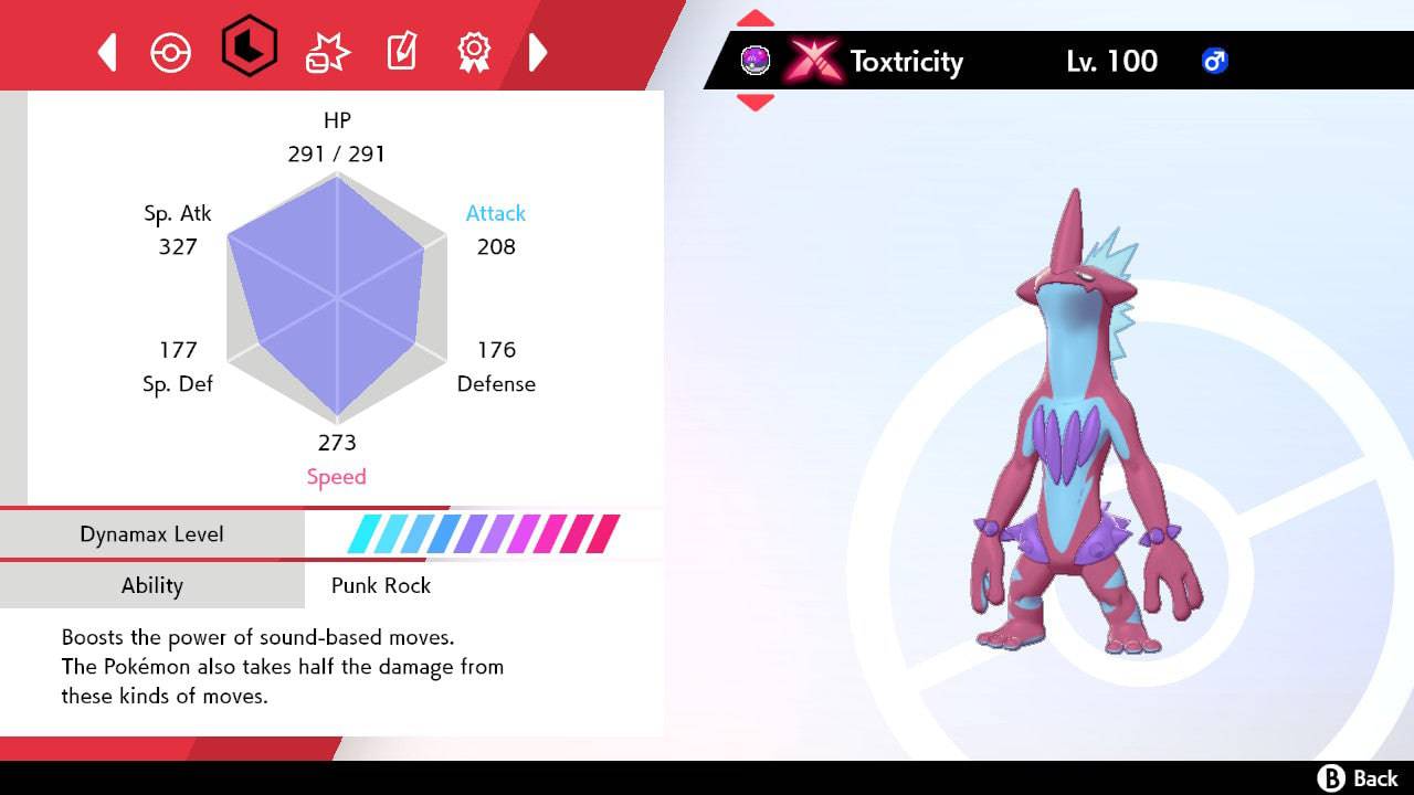 Pokemon Sword And Shield Ultra Shiny Gigantamax Low Key Toxtricity 6iv Pokemon4ever 