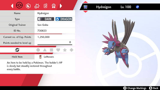 Evolving DEINO to HYDREIGON in Pokemon Sword & Shield 