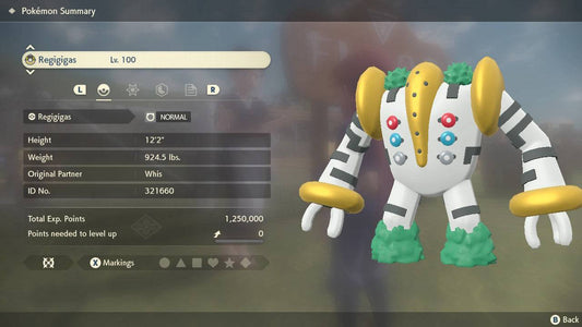 MAX Effort Level Legendary Regigigas/ Pokémon Legends: Arceus