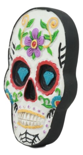 White Day of The Dead Sugar Skull Magnetic Bottle Opener Refrigerator ...