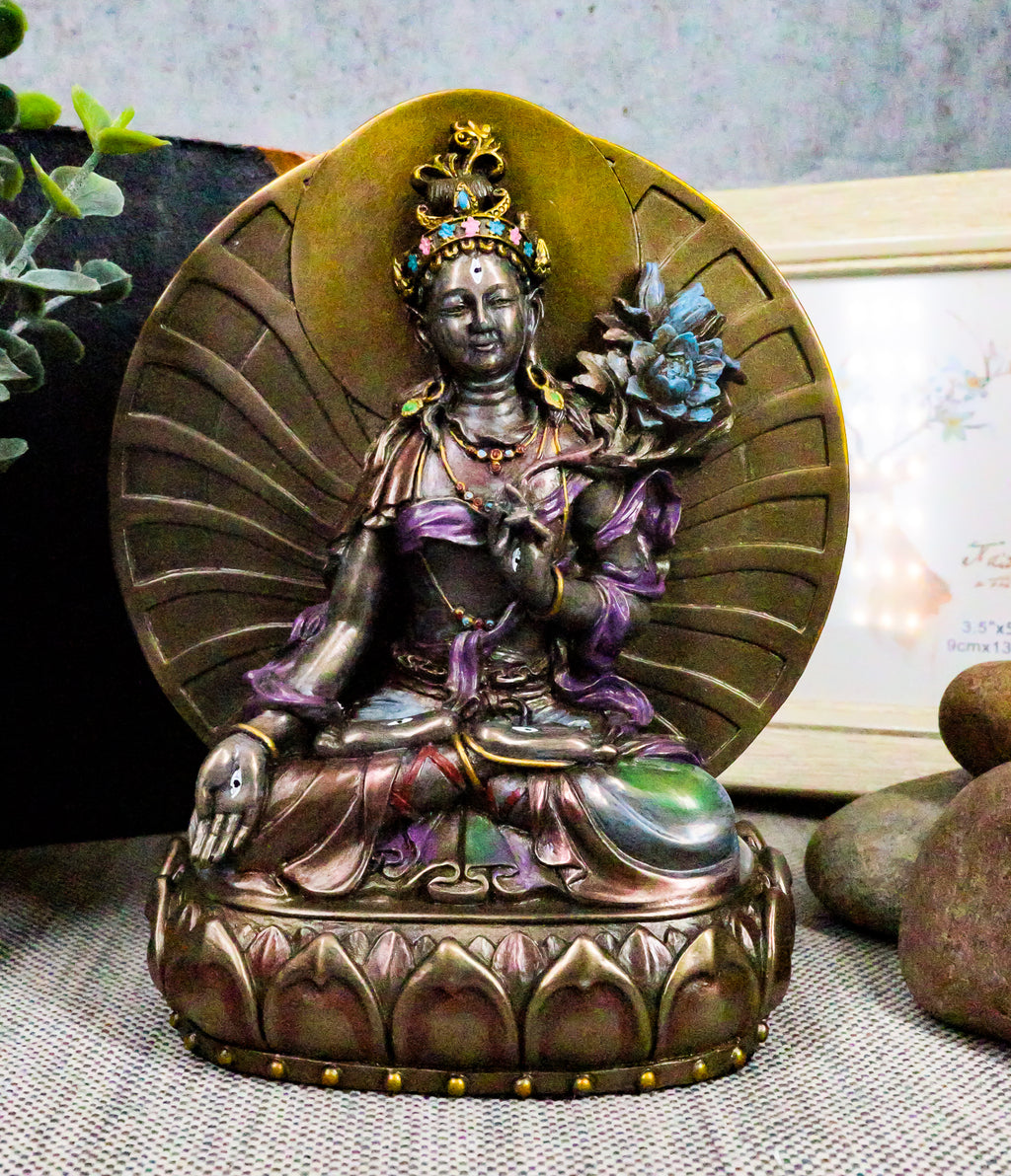 Ebros Gift Arya White Tara Tibetan Buddha Figurine Female Bodhisattva