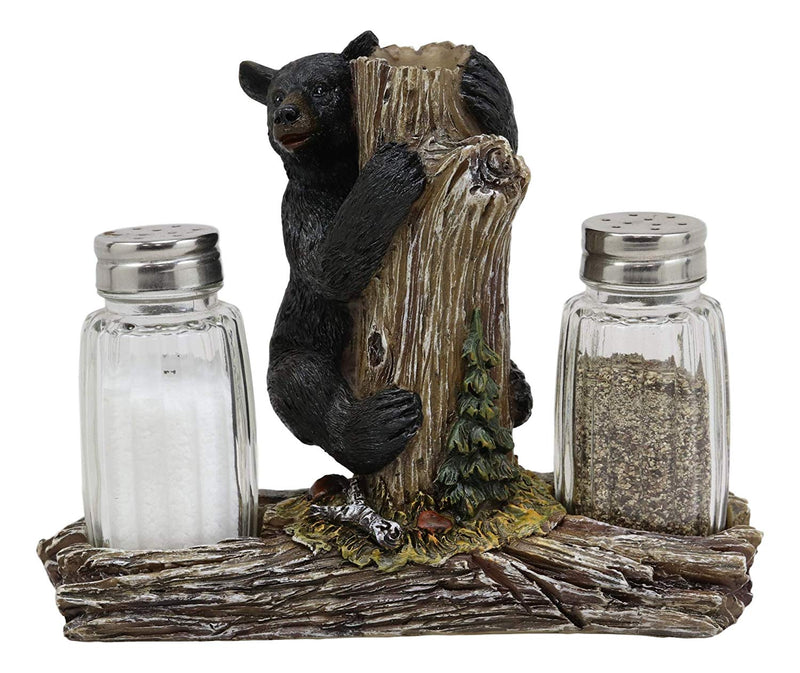 Ebros Rustic Woodland Black Bear Climbing Tree Branch Figurine Display ...