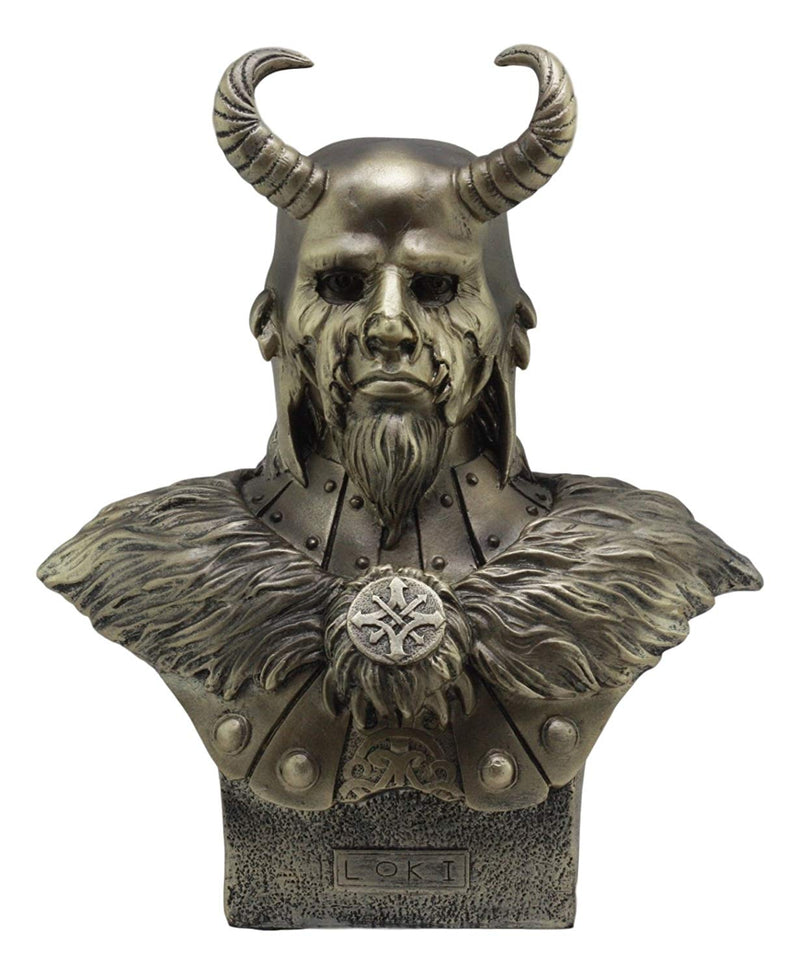 Ebros Shapeshifter Half God And Half Jotunn Loki Bust Statue 10.25