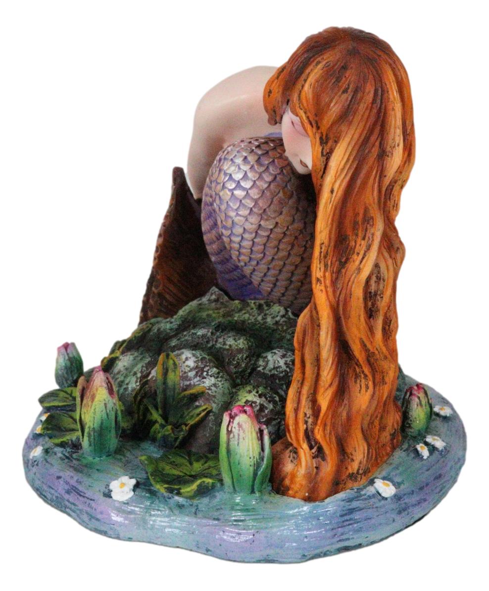 Ebros Sheila Wolk Masterpiece Quietude Mermaid Statue 4.25