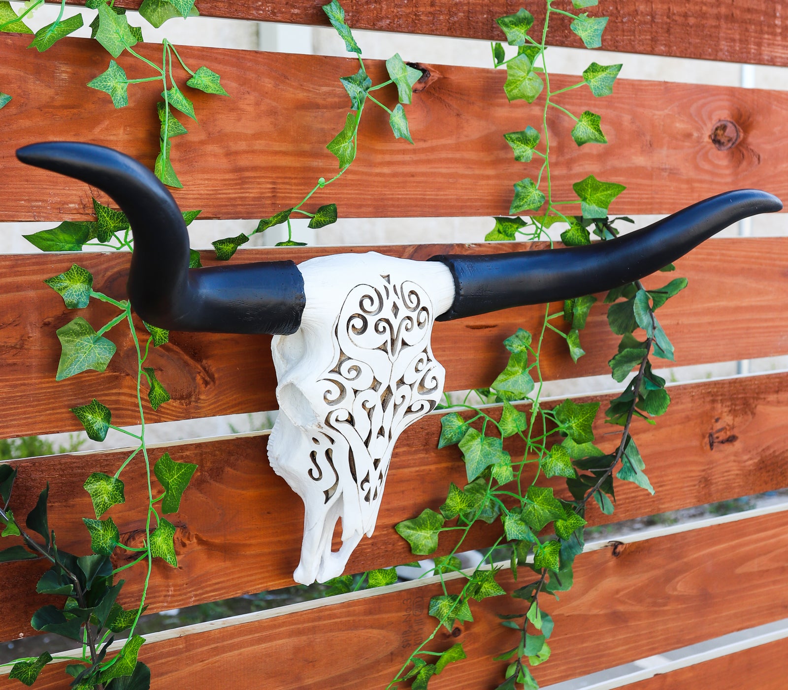 Ebros Gift Large 27 Inch Long Legacy Longhorn Cow Black and White ...