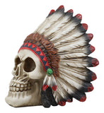 Ebros Gift Ebros Native American Indian Eagle Chief Skull Statue 5.75 ...