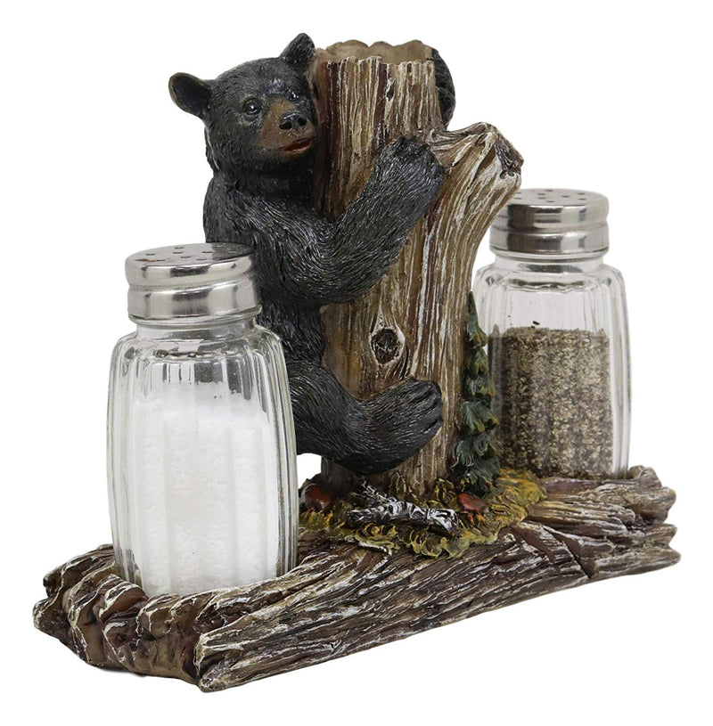 Ebros Rustic Woodland Black Bear Climbing Tree Branch Figurine Display ...