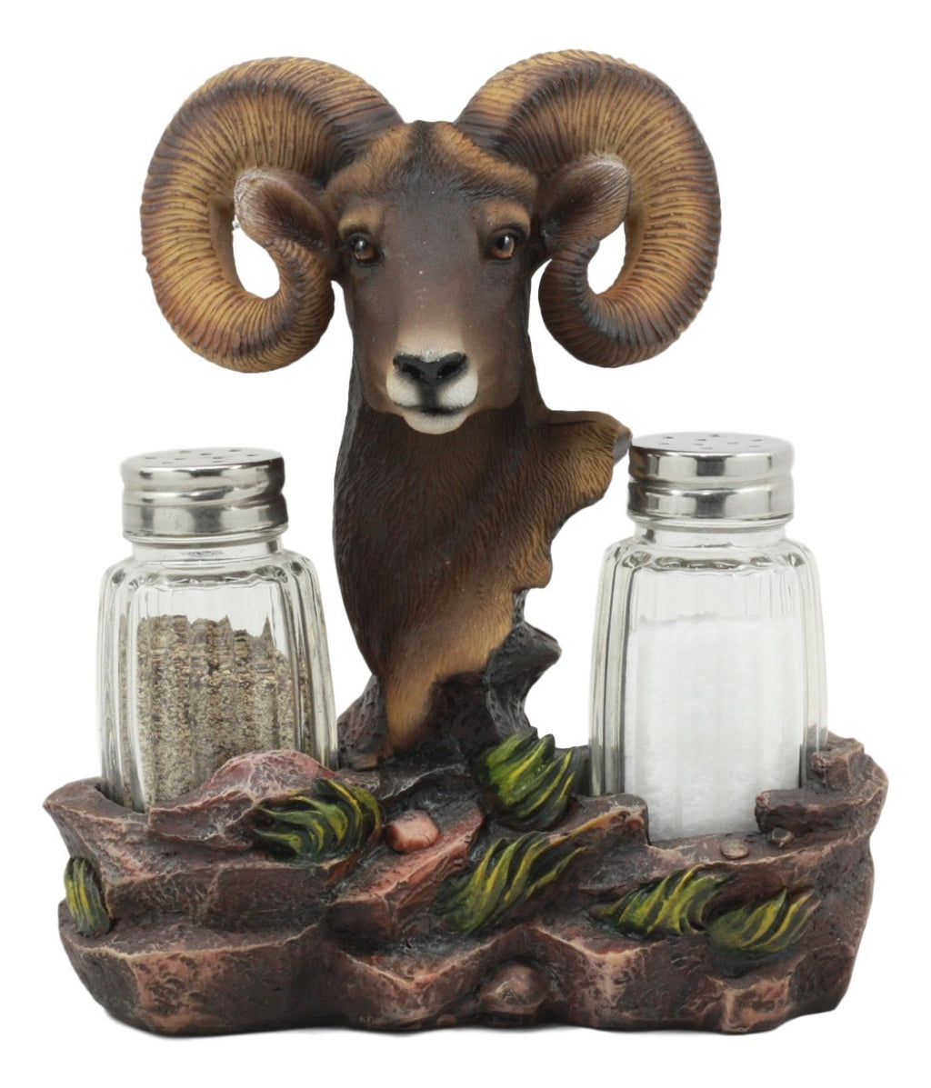 Ebros North American Bighorn Sheep Ram Salt And Pepper Shakers Holder ...