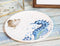 Nautical Marine Blue And White Seahorse Ceramic Salad Appetizer Plates 2 Pack