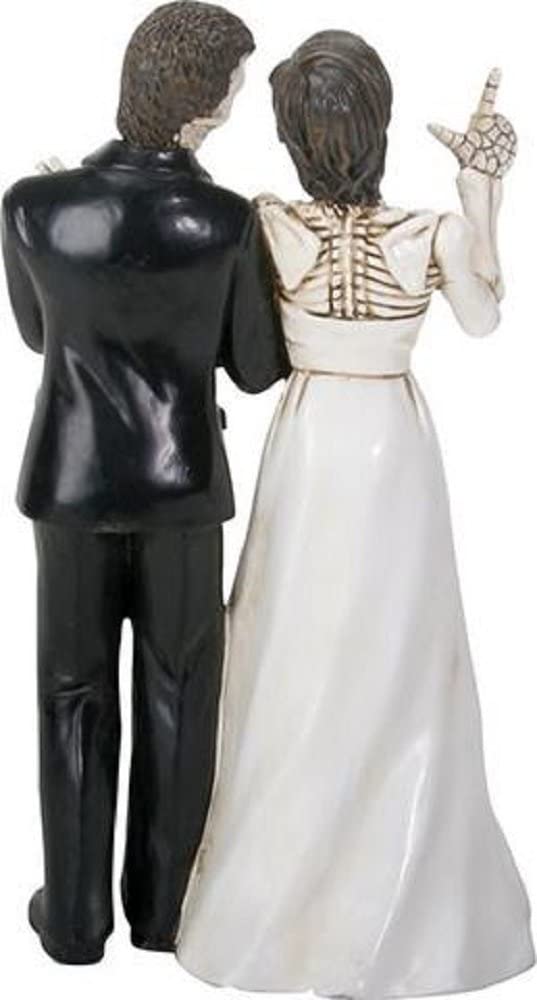 Love Never Dies Skeleton Wedding Couple Bride And Groom Figurine Decor Ebros T