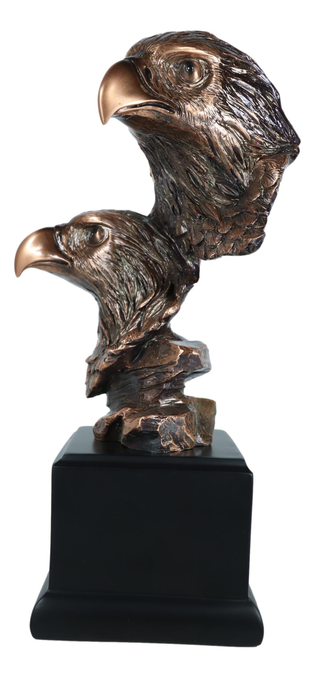 Majestic Wings Of Glory 2 American Bald Eagles Family Unit Sculpture W ...