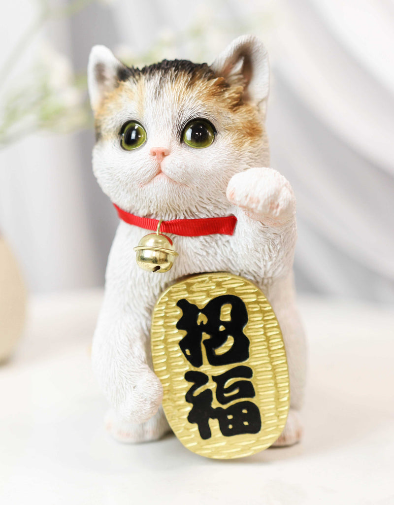 calico cat statue