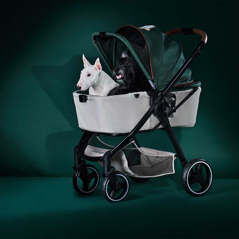 Retro Luxury Pet Strollers for Large Dogs and Medium Size Pets - Ibiyaya