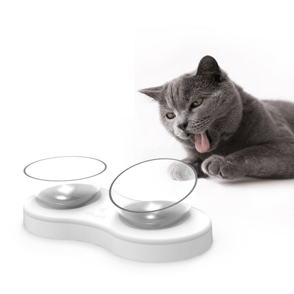 Adjustable Dog Bowls Double Elevated Feeder Pet Feeding Raise Cat