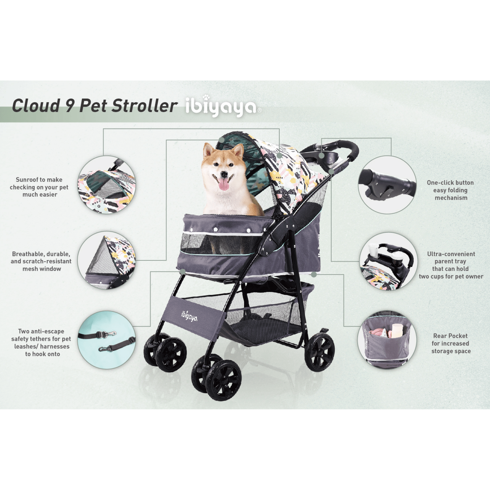 ibiyaya pet stroller