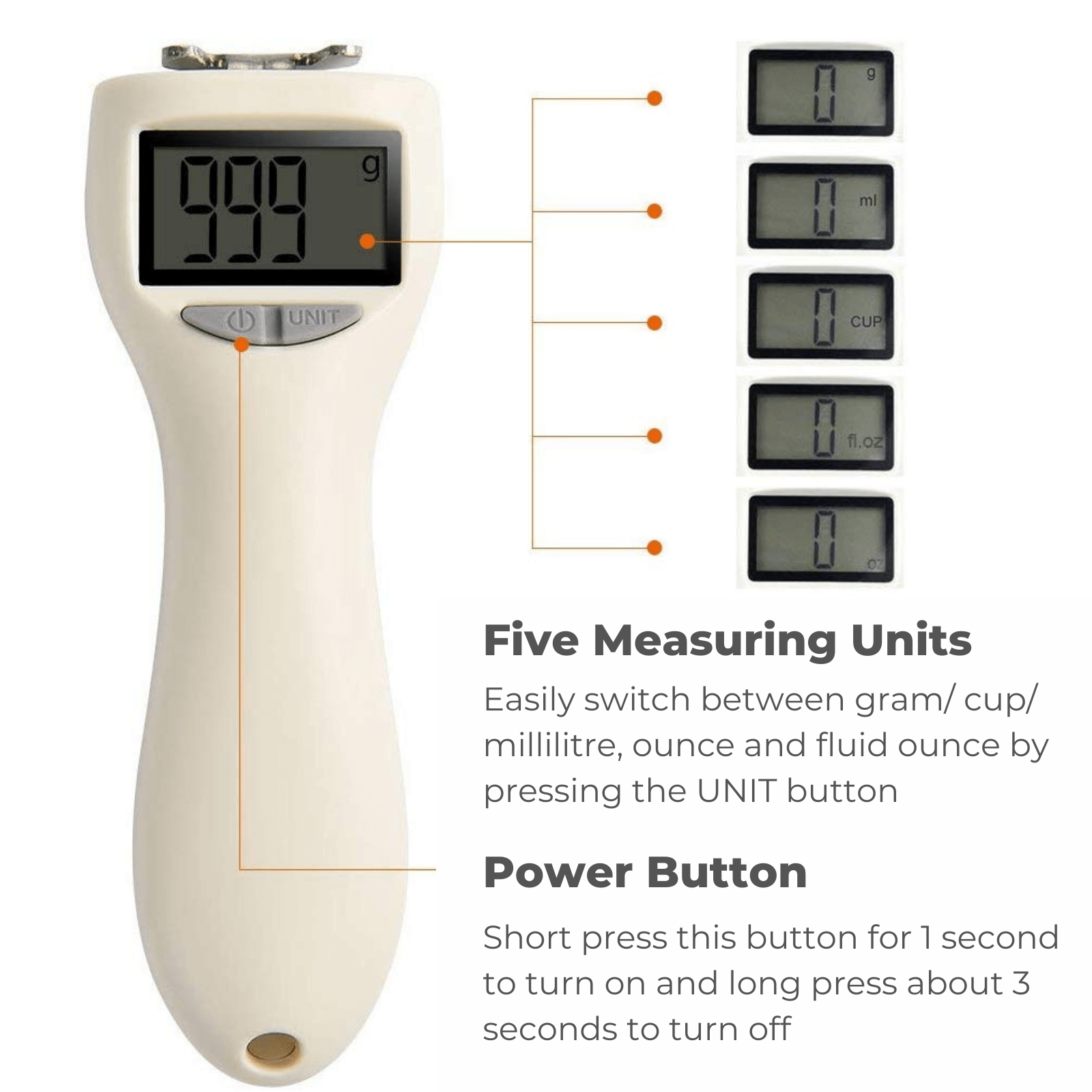 Kitchen Measuring Spoon with Digital LCD Display - ScoopWeigh