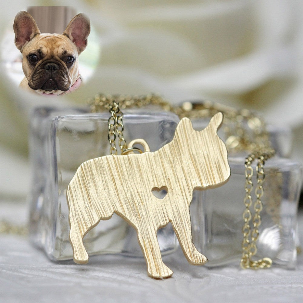 gold french bulldog necklace