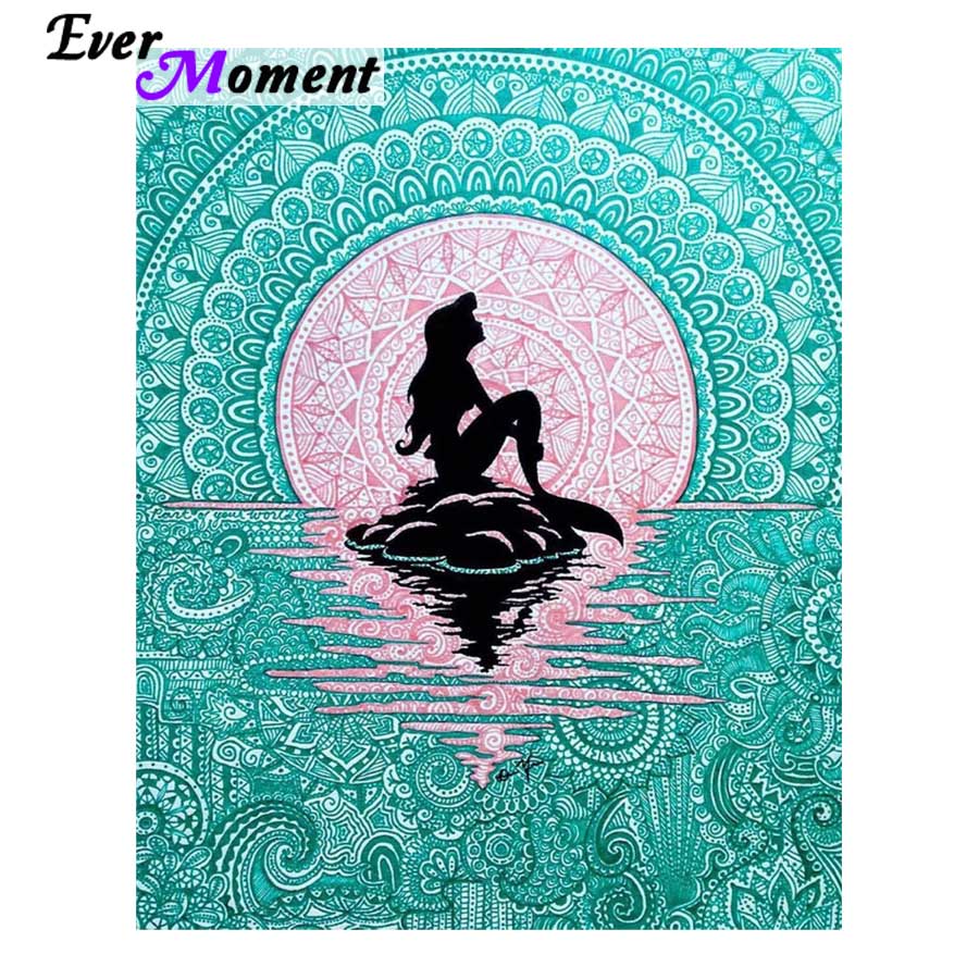 5D DIY Diamond Painting Mermaid Mandala - craft kit ...