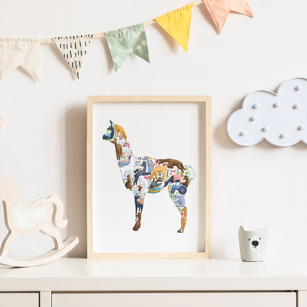 Fun Alpaca Wall Art For Nurseries And Kid S Rooms Fizzy Pop Designs