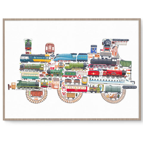 Modern Timber Framed Kids Print