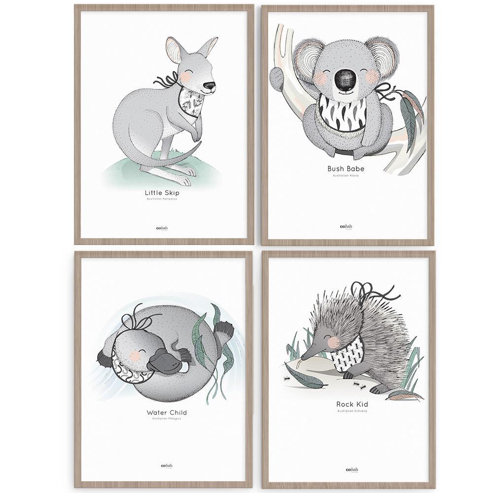 Australian Animal Wall Art Set Fizzy Pop Designs