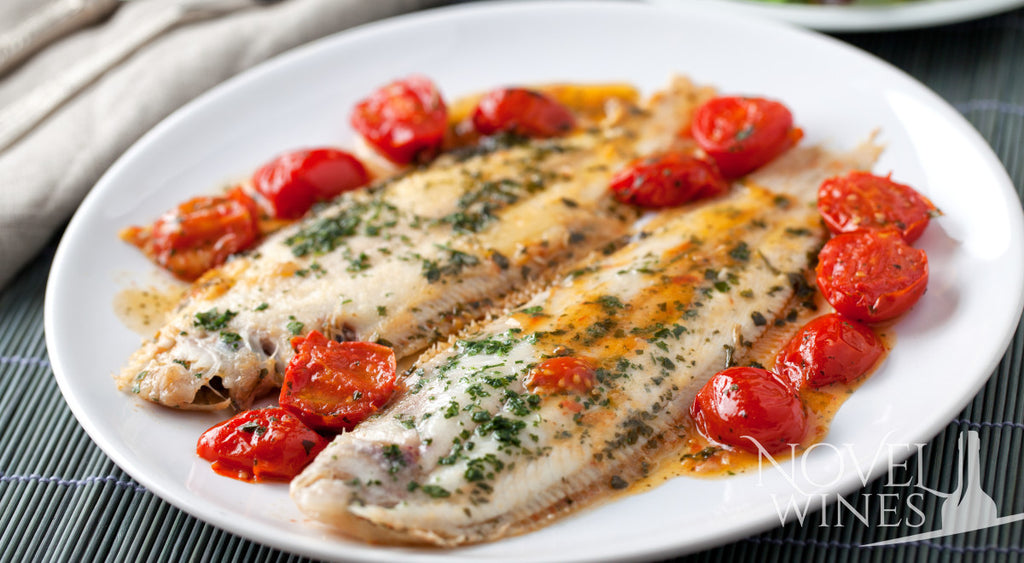 Grilled fish with cherry tomatoes works very well with Lake Balaton or volcanic wines