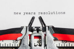 New Years Resolutions on Typewriter