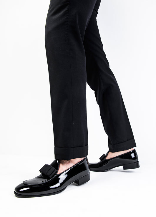 leather tuxedo shoes