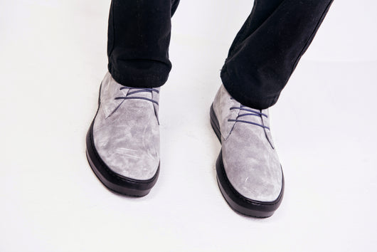 gray chukka boots