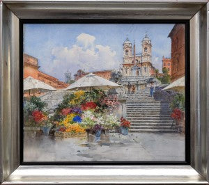 Filippo Anivitti ROMA, MERCATO DEI FIORI A PIAZZA DI SPAGNA