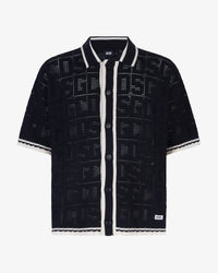 Gcds Monogram Macramé Knit Shirt