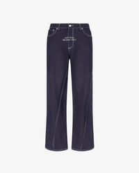 Raw Denim Wide Trousers