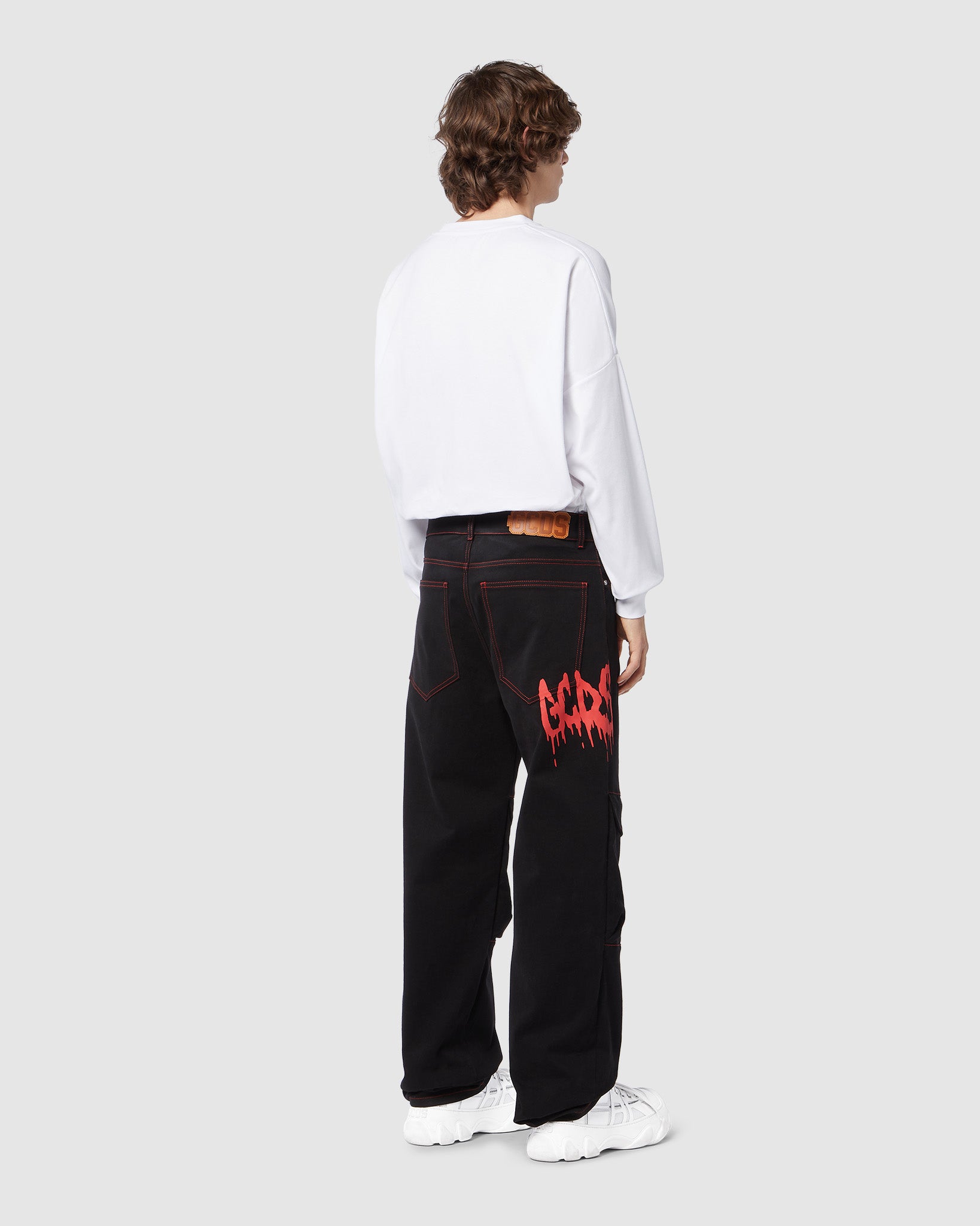 Choker denim trousers: Women Trousers New Light Blue