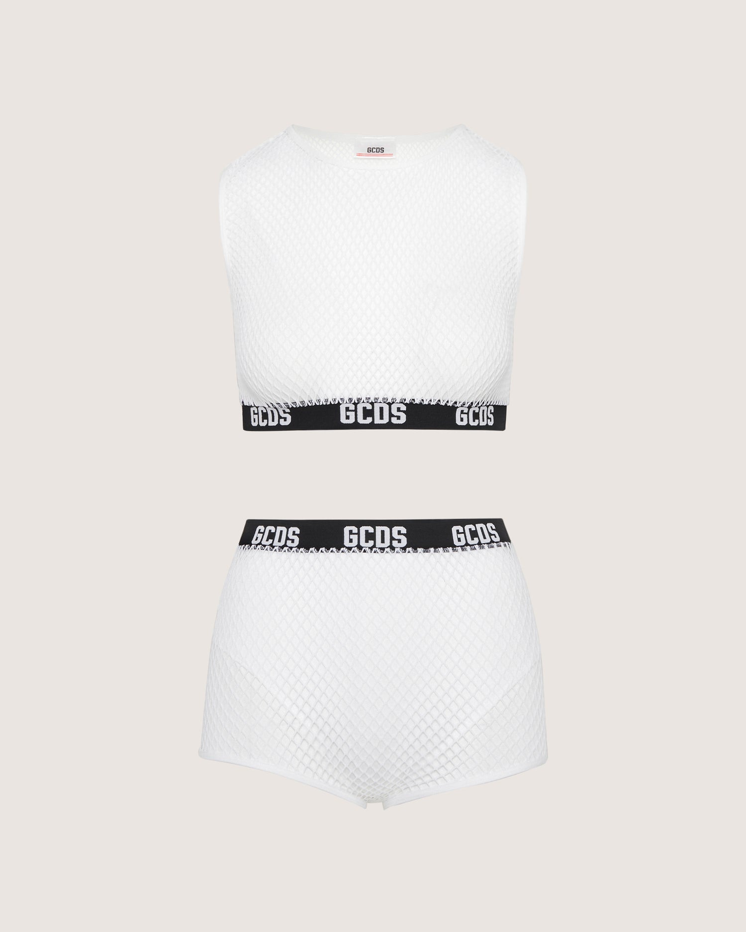 gcds fishnet crop top