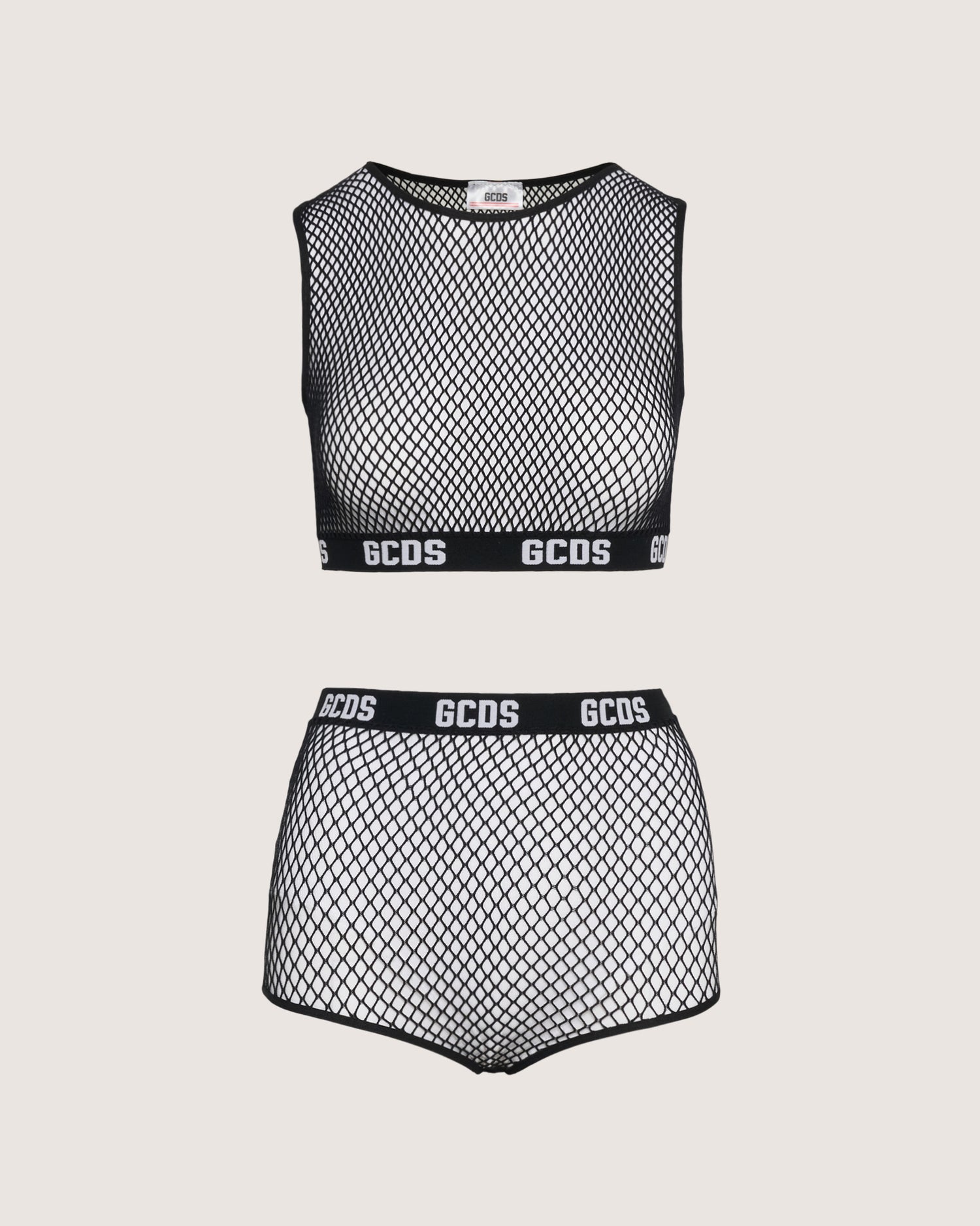 gcds fishnet crop top