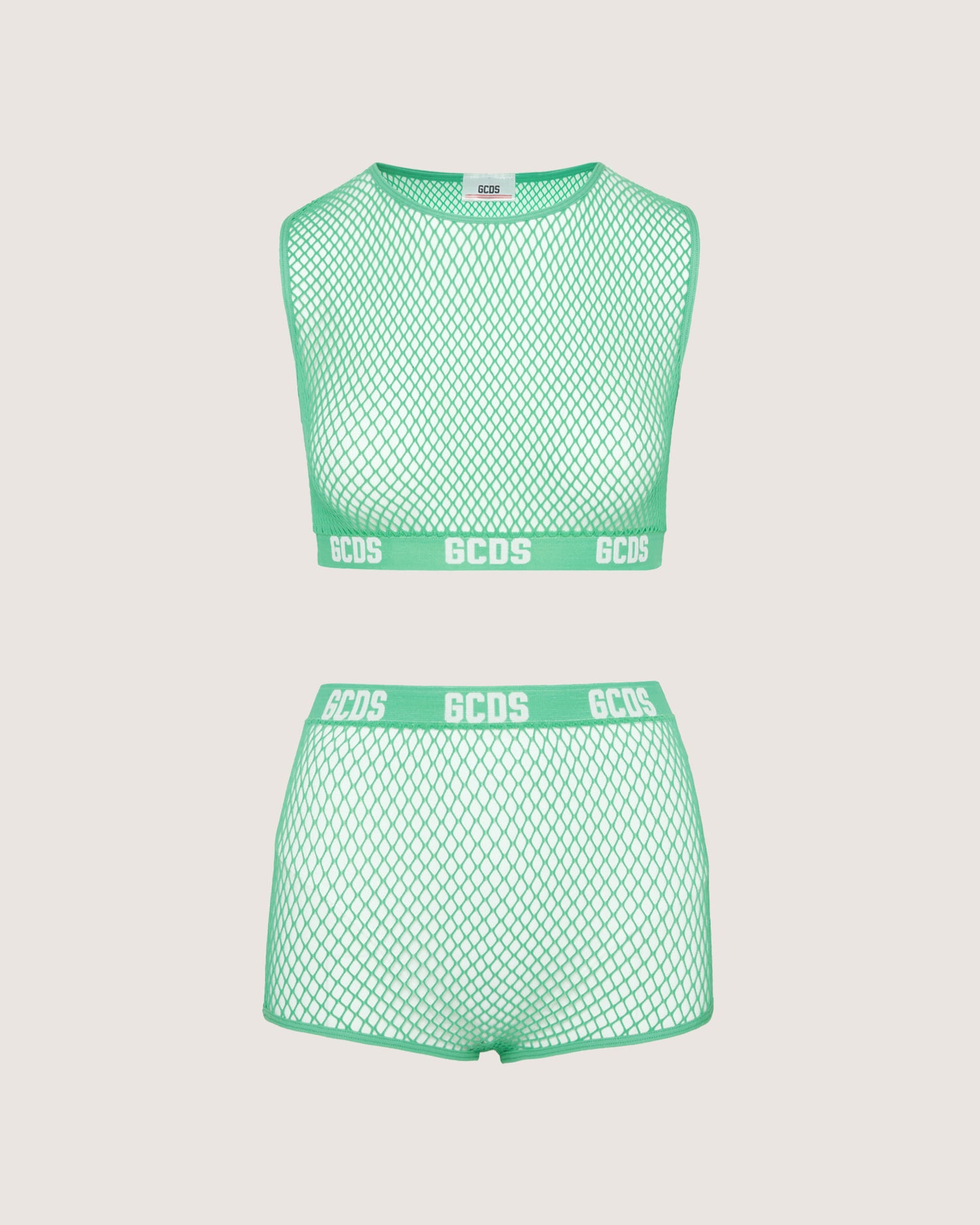 gcds fishnet crop top