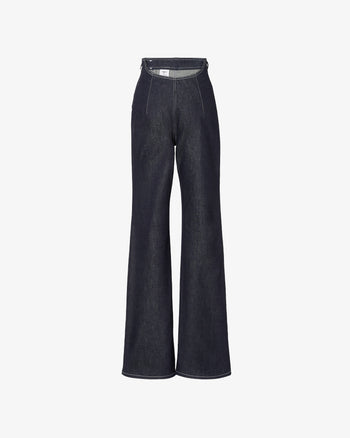 High Waist Denim Trousers