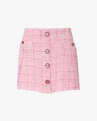 Tweed Mini Skirt | Women Mini & Long Skirts Pink | GCDS®
