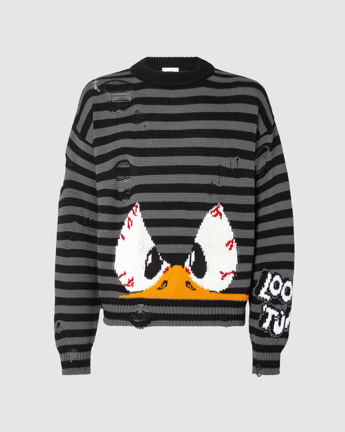 Daffy Duck sweater : Men Knitwear Black | GCDS®