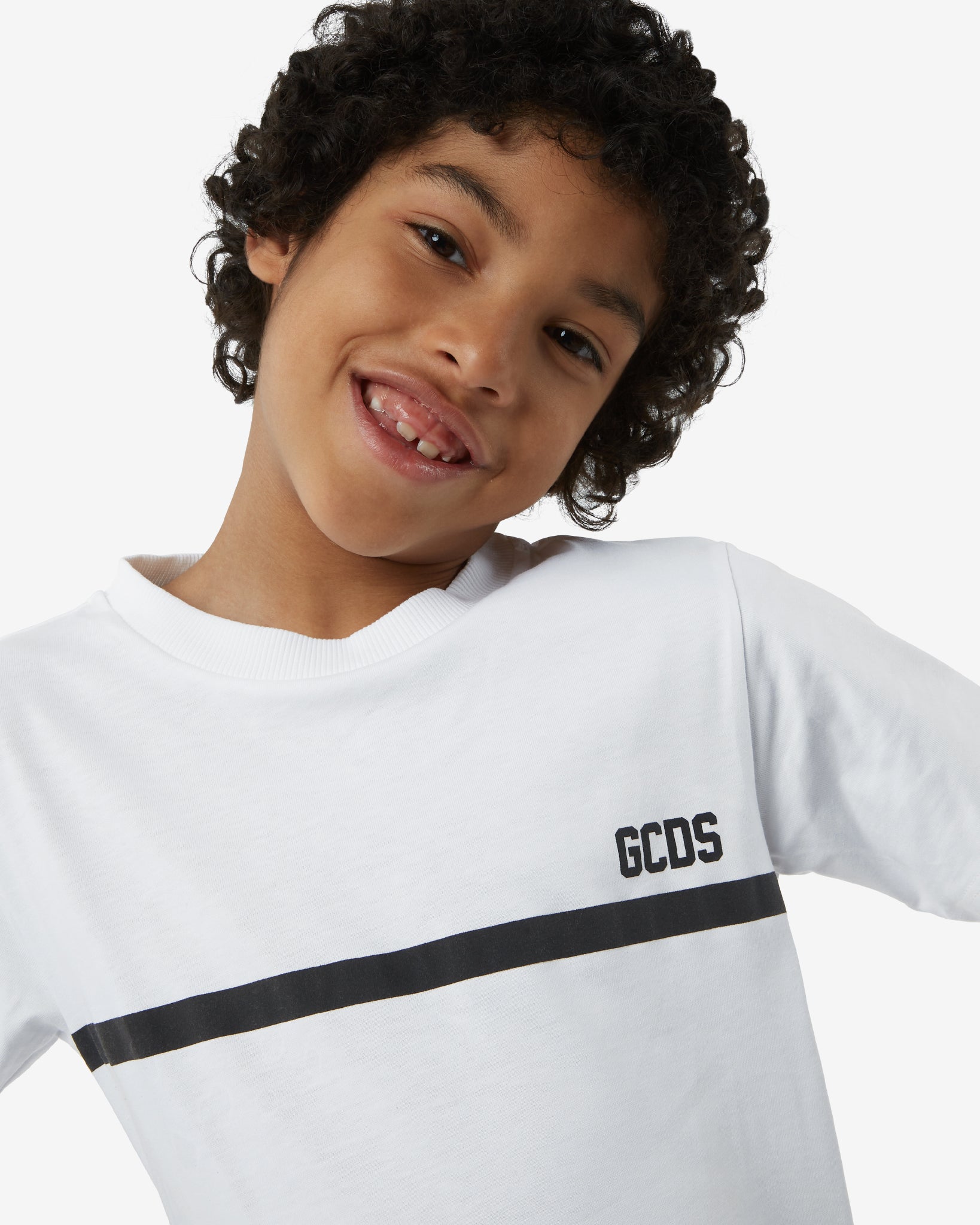 Junior Gcds Low Band Logo T-Shirt: Unisex T-shirts White | GCDS