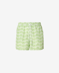 All-Over Waved Logo Print Swim Shorts