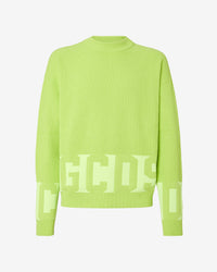 Gcds Cotton Low Band Sweater : Men Knitwear Lime | GCDS Spring/Summer 2023