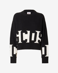 Gcds Cotton Low Band Sweater : Women Knitwear Black | GCDS Spring/Summer 2023