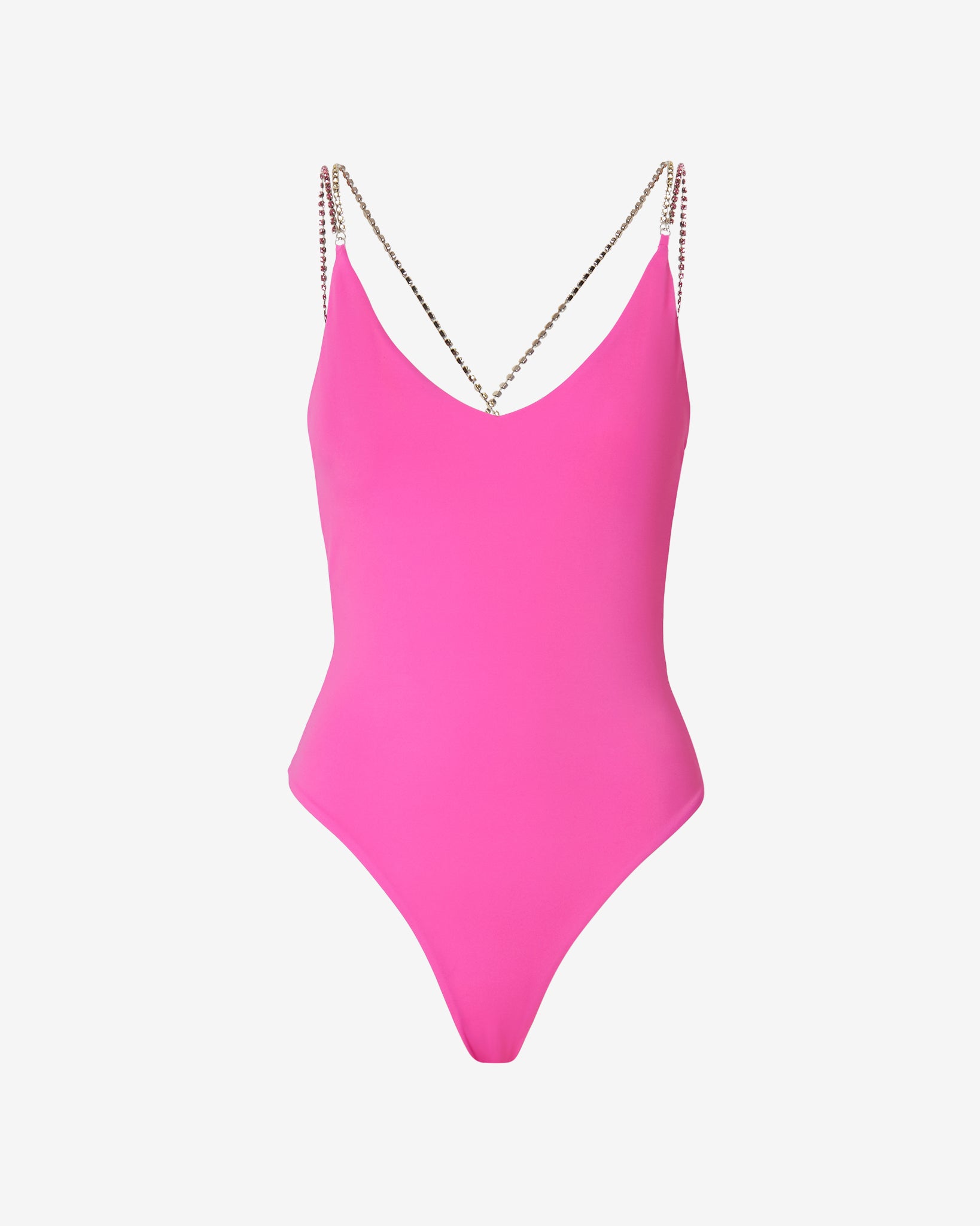 Bling one shoulder swimsuit : Women Swimwear Coral | GCDS