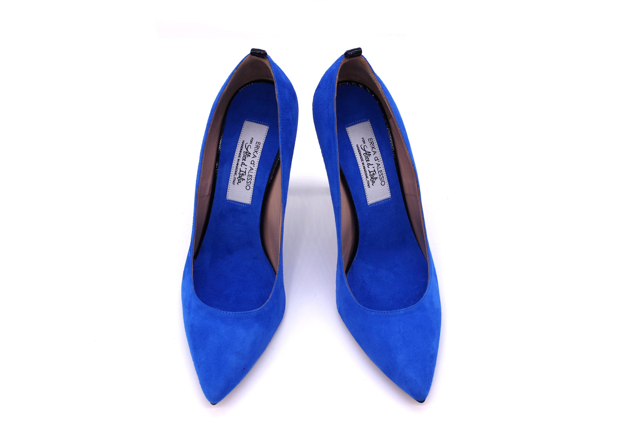 Italian Handmade Blue Suede Ankle Strap High Heel (100mm) – Alice d'Italia