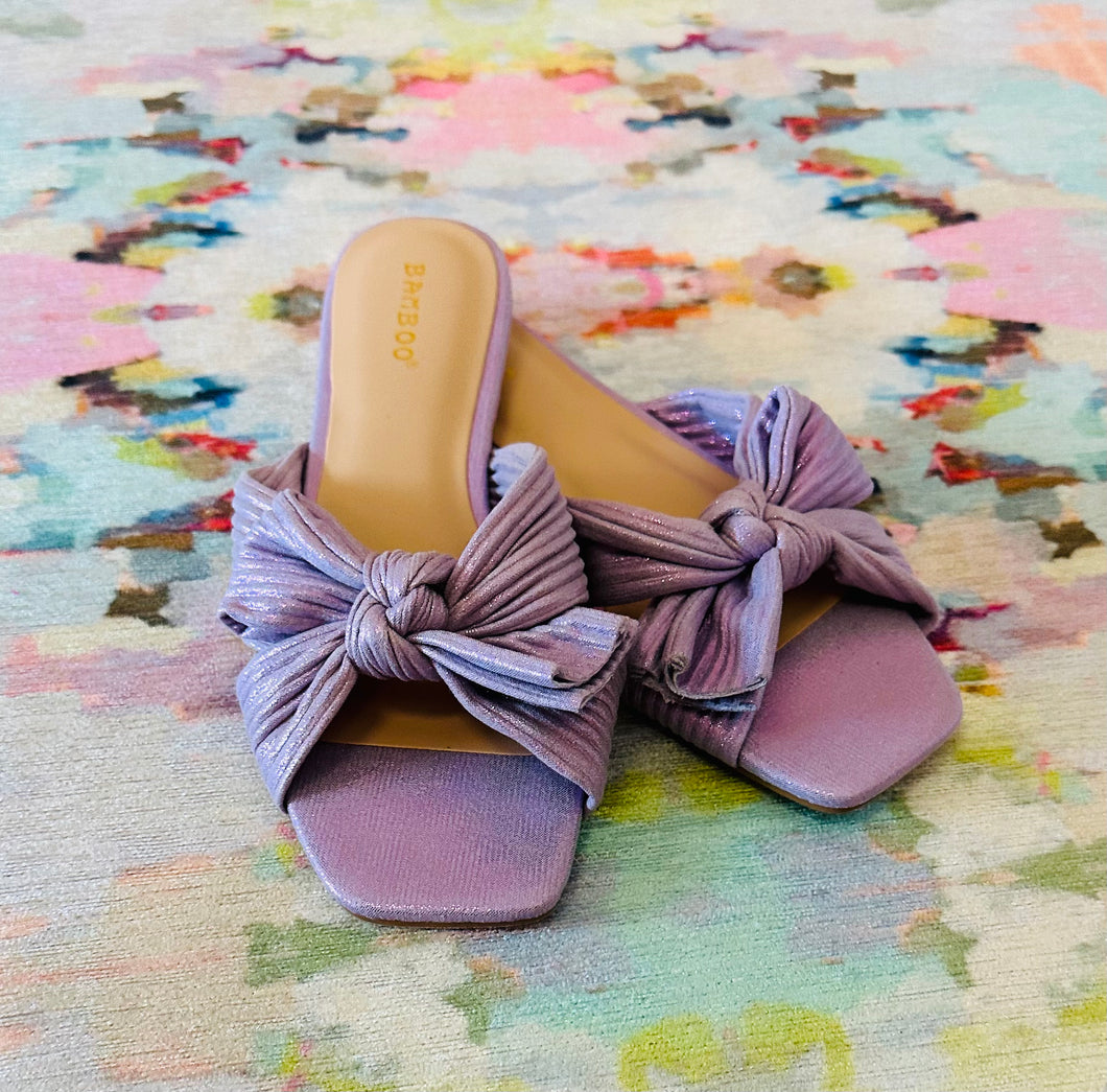 The Shimmer Bow Sandal Shoes