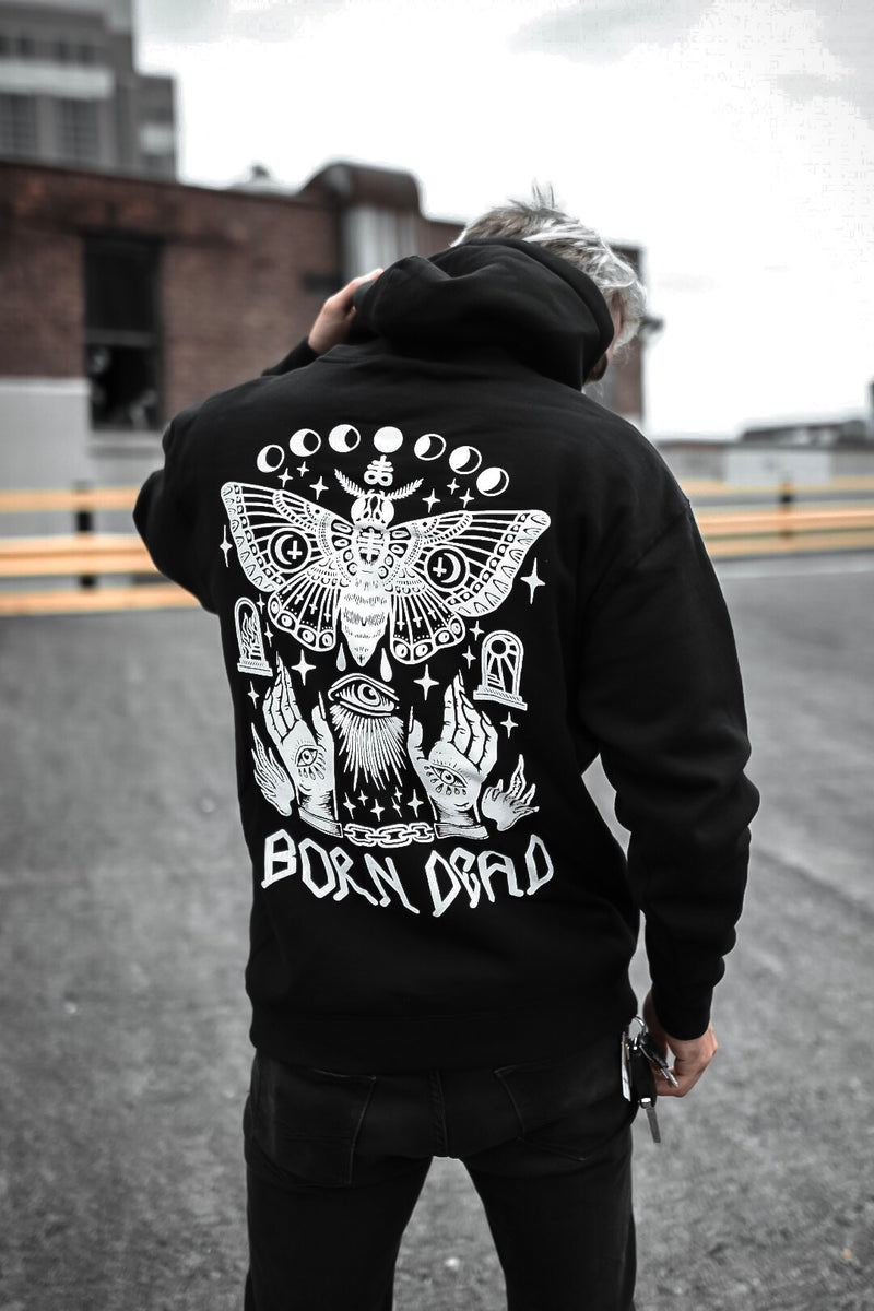 Moth Dust Tattoo Inspired Hoodie by Born Dead Clothing – Born Dead ...