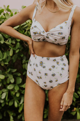 High waisted two piece swimsuit
