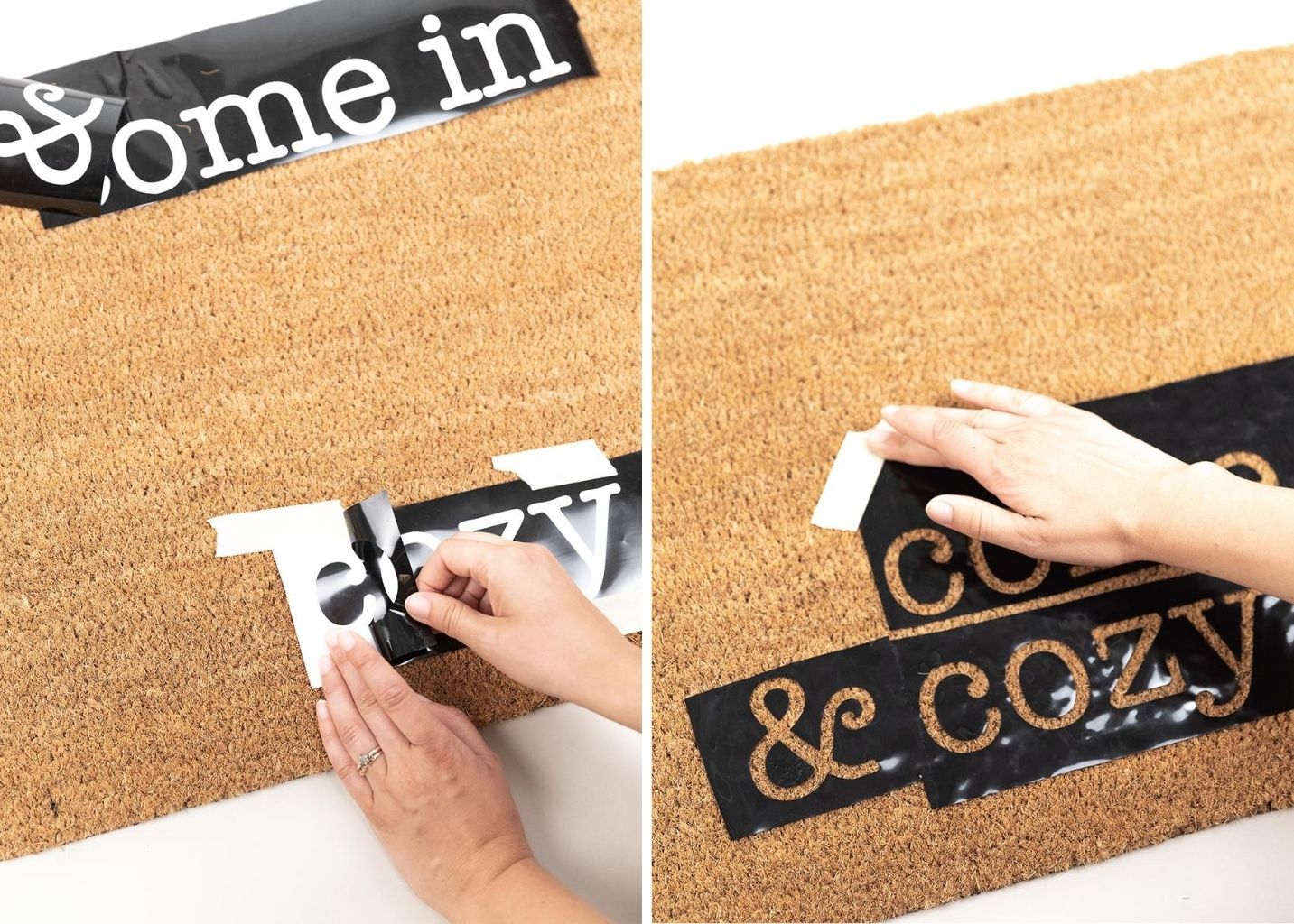 DIY Autumn Welcome Mat Doormat