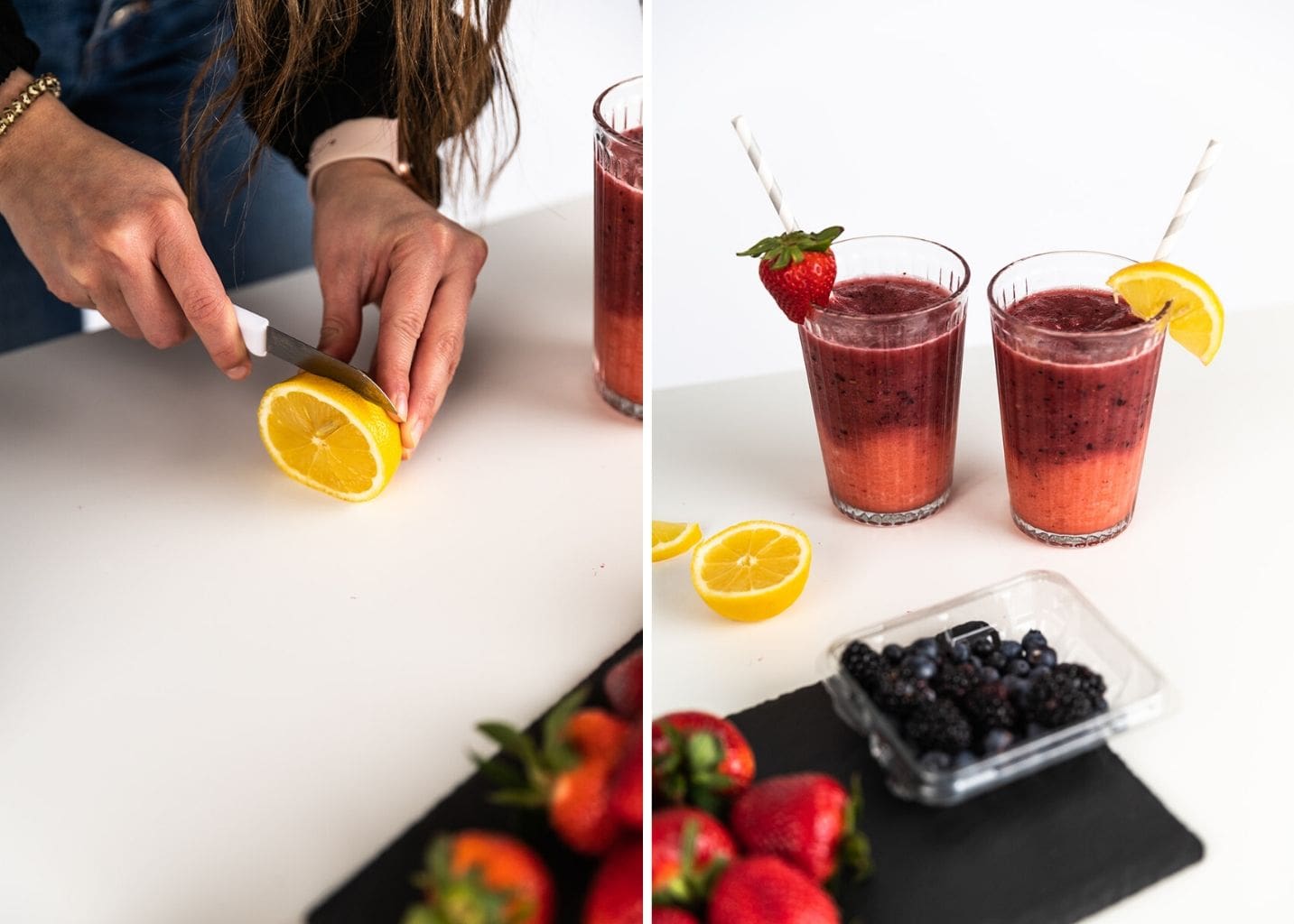 Layered Frozen Berry Lemonade | Easy Summer Treat